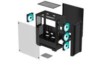 DEEPCOOL CC560 V2 PF550 550W 80Plus Mid-Tower 4xRainbow Fanlı Mid-Tower Siyah Kasa